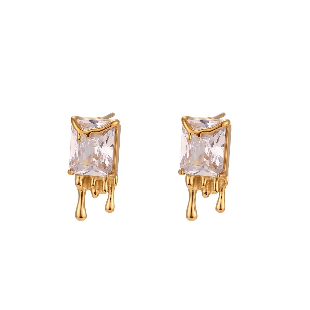 THREE PAIRS $55💎*Everyday Stud*18K Gold Zircon Stud Earrings*Dainty Earrings - Picture 5 of 5